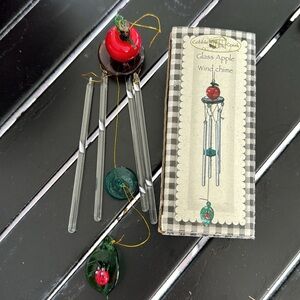 Glass Apple Wind Chime. Cobble Creek.